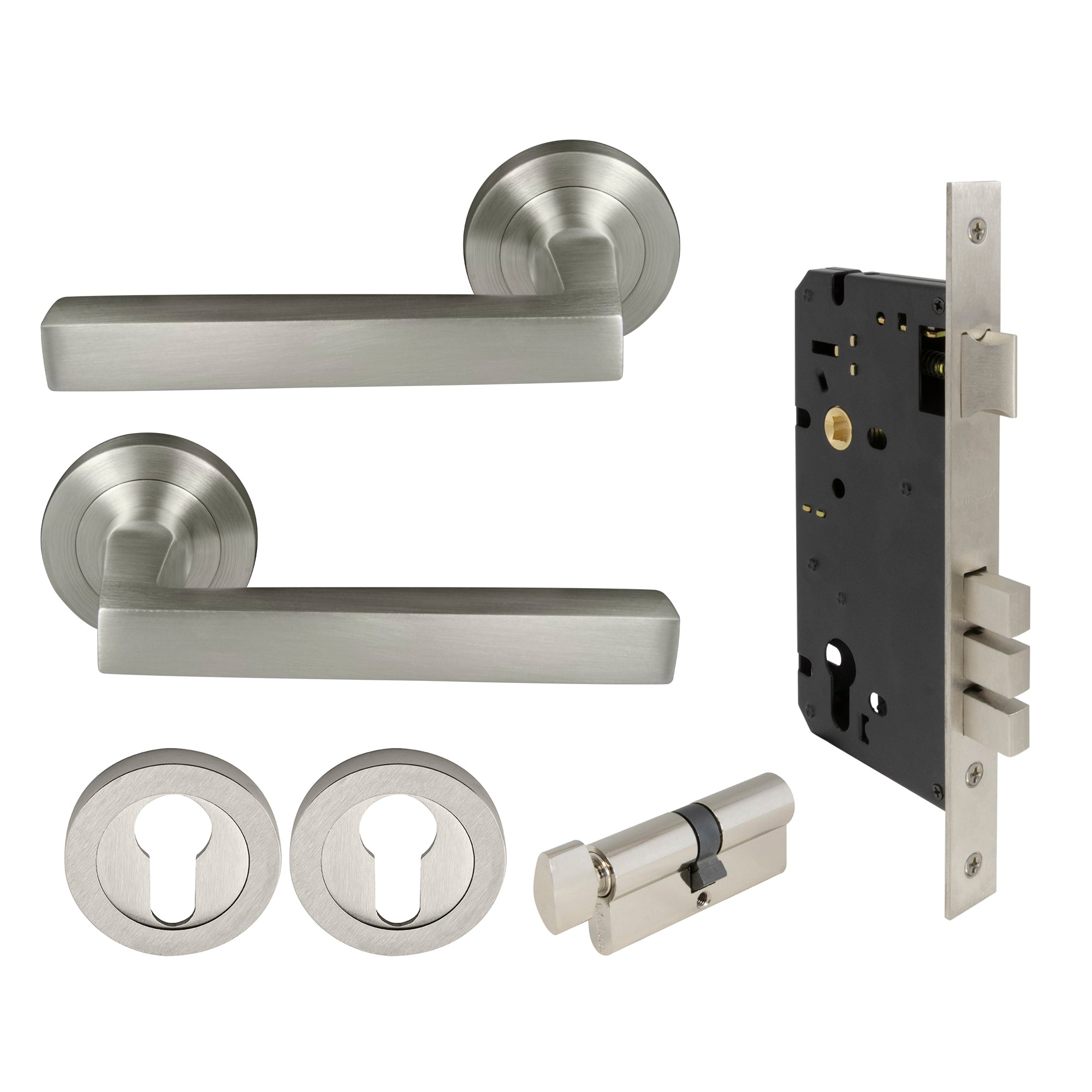 Federal Entrance Set - Brushed Nickel