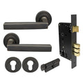 Federal Entrance Set - Dark Roman Brass