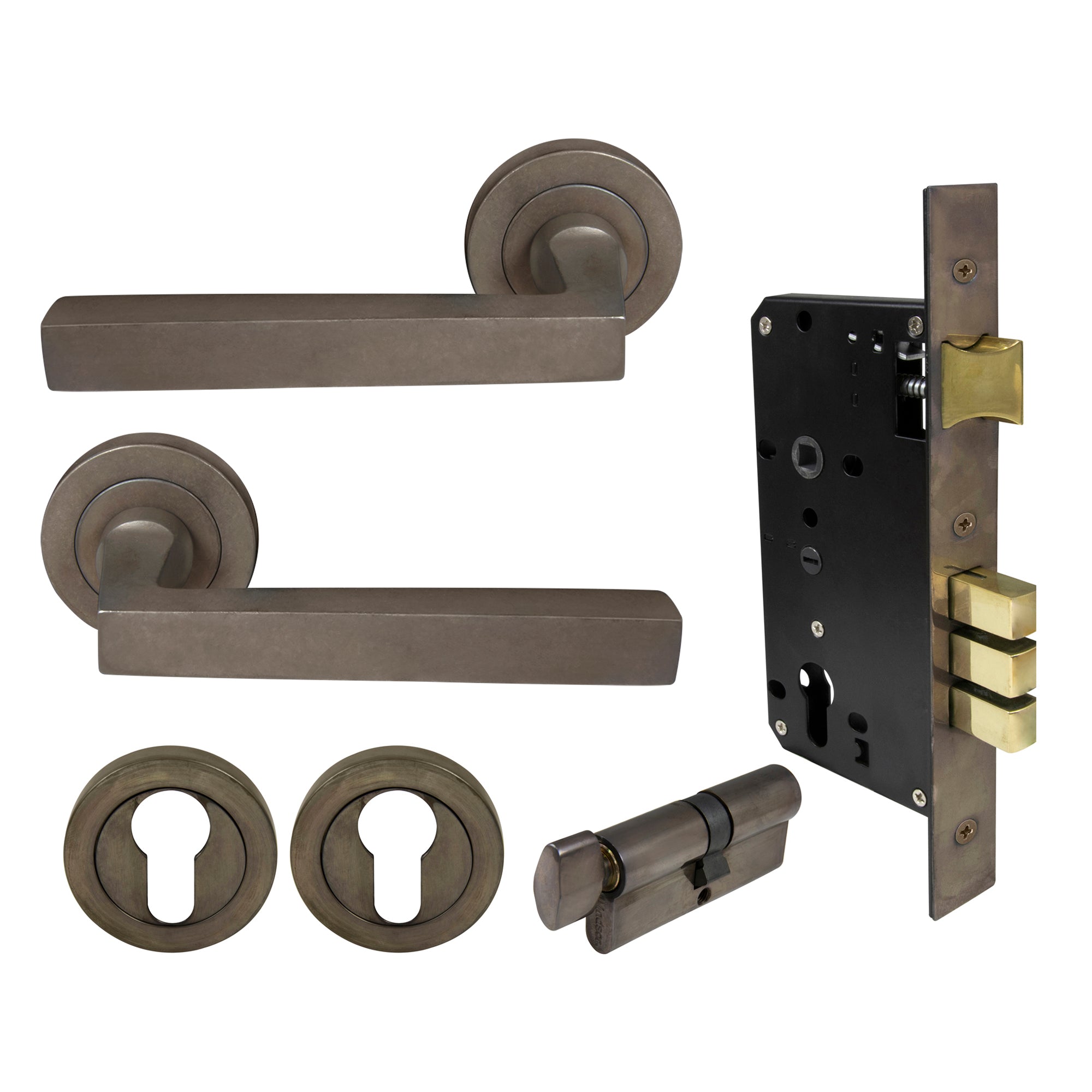 Federal Entrance Set - Natural Bronze