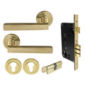 Federal Entrance Set - Polished Brass