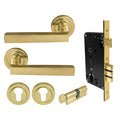 Federal Entrance Set - Unlacquered Brass