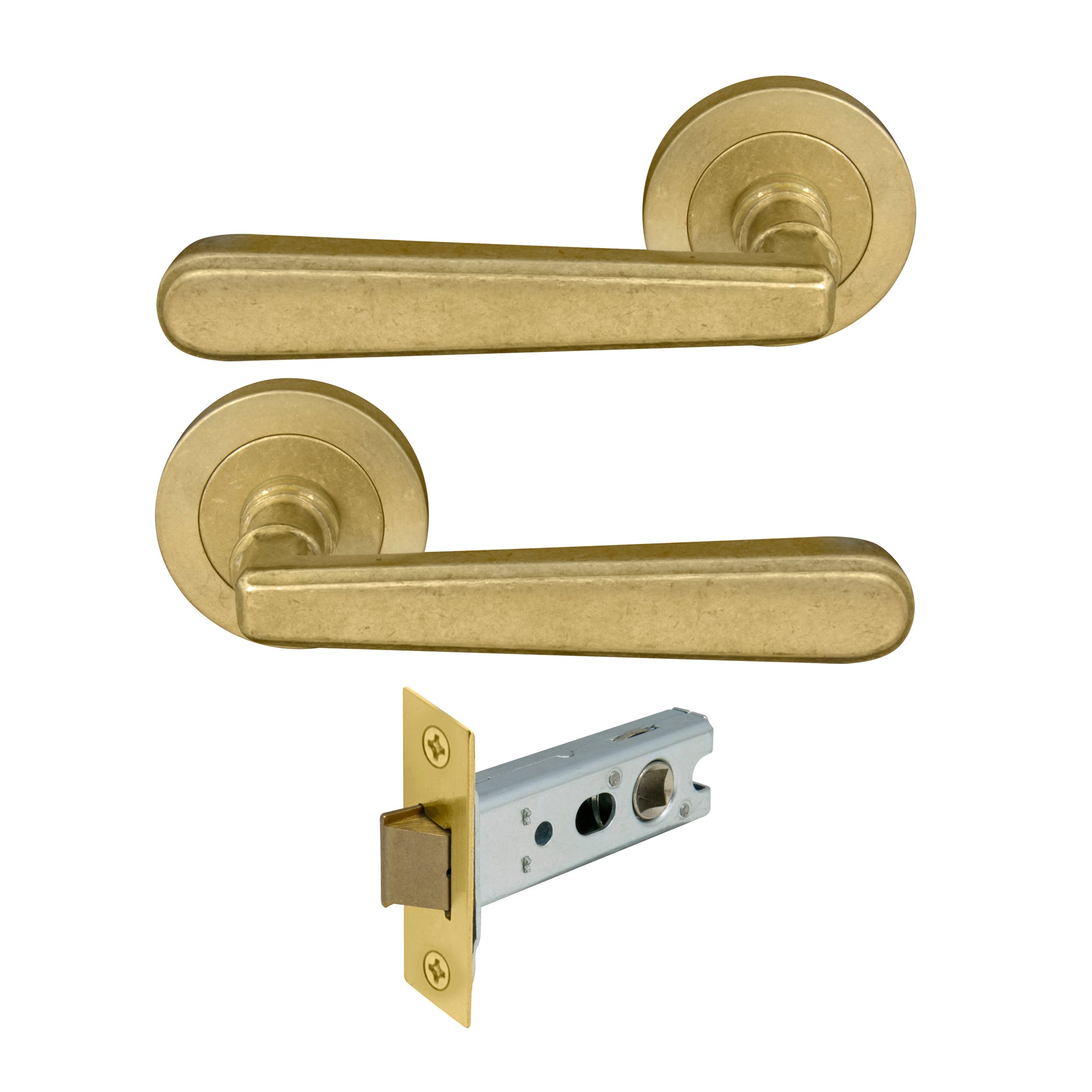 Villa Passage Set - Rumbled Brass