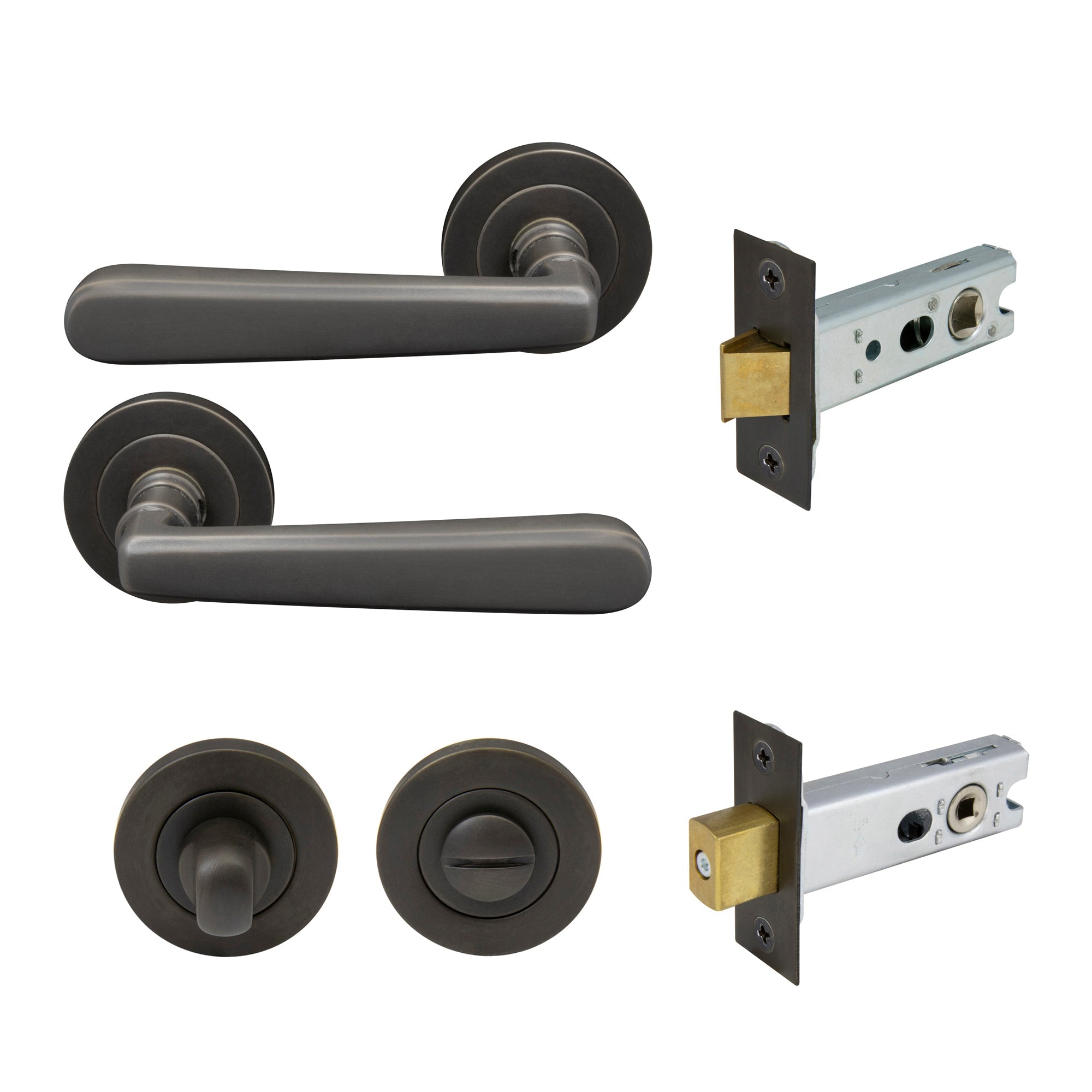 Villa Privacy Set - Dark Roman Brass