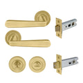 Villa Privacy Set - Matt Satin Brass
