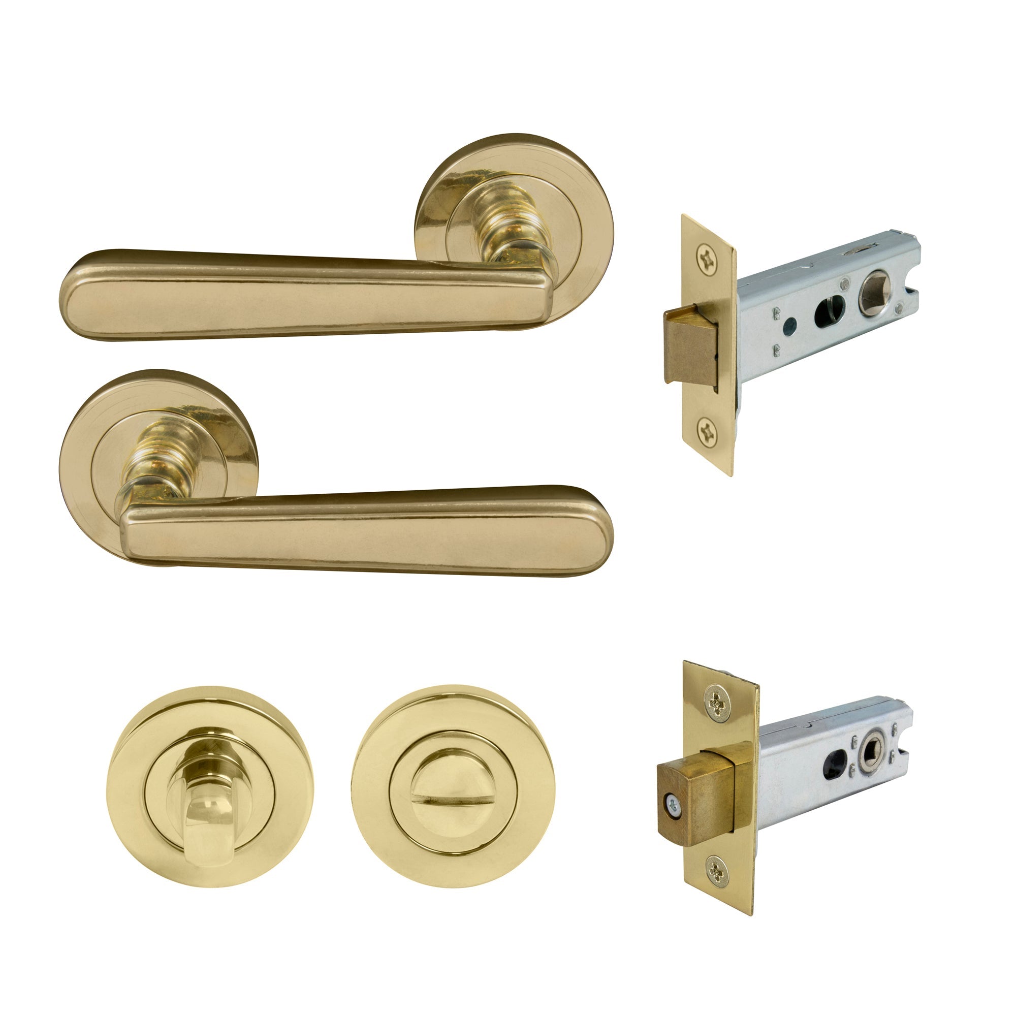 Villa Privacy Set - Polished Brass