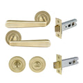 Villa Privacy Set - Unlacquered Satin Brass