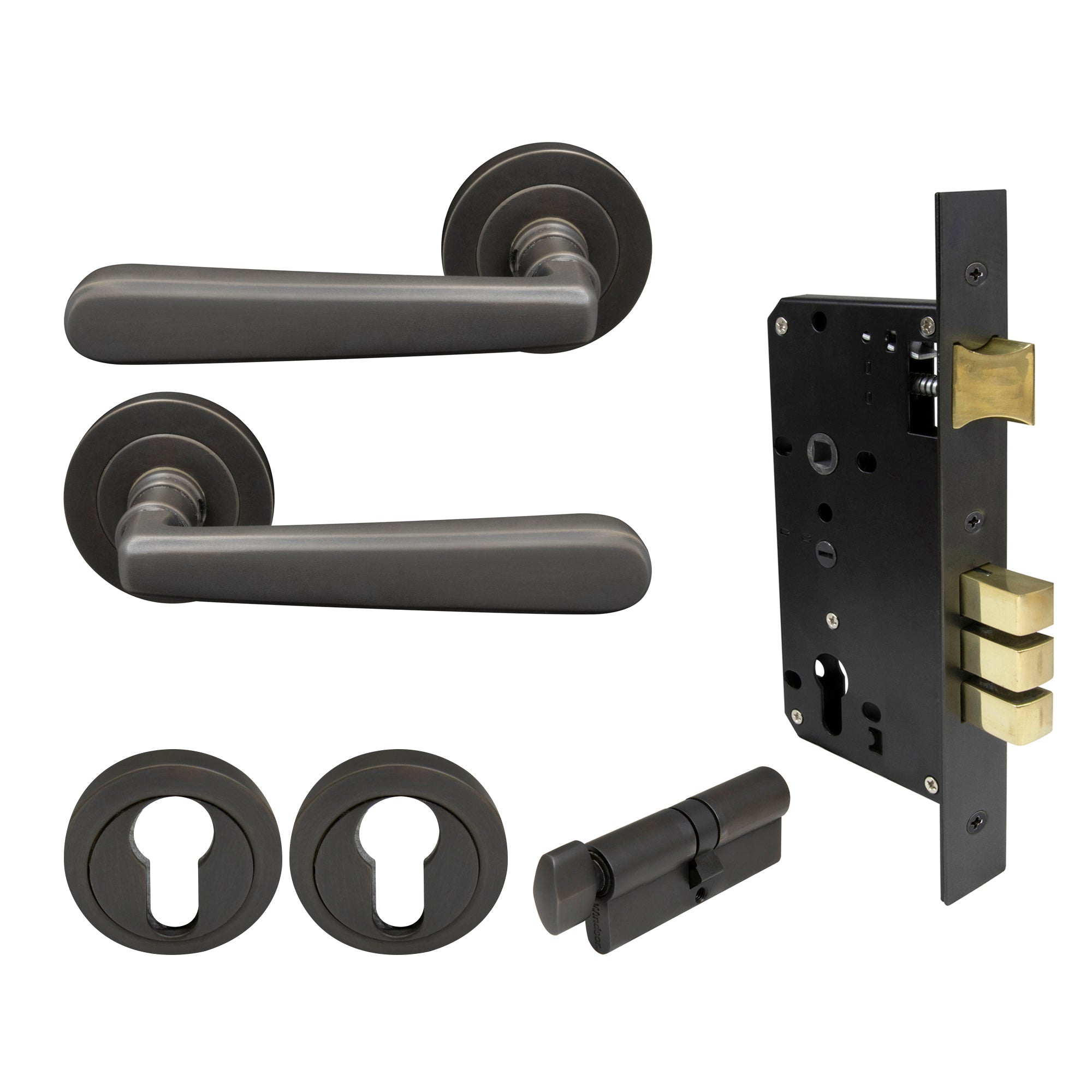 Villa Entrance Set - Dark Roman Brass