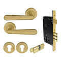Villa Entrance Set - Rumbled Brass