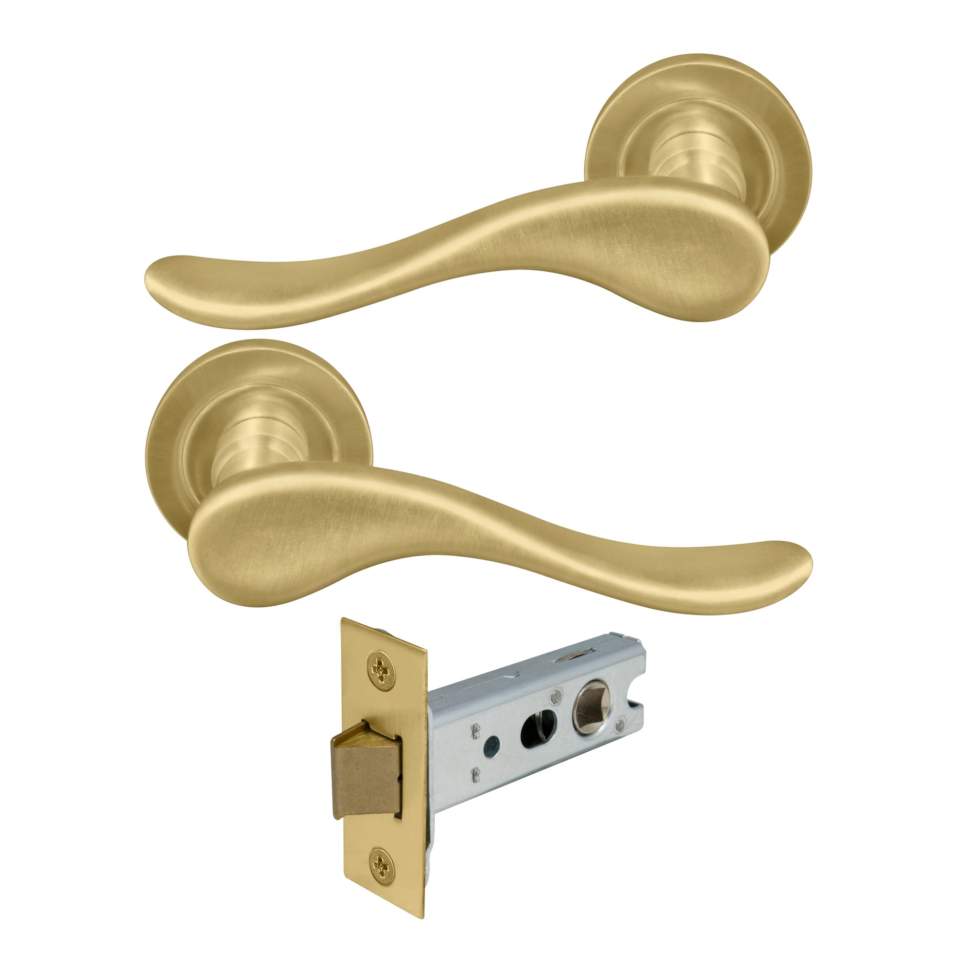 Haven Passage Set - Matt Satin Brass
