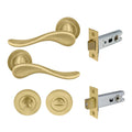 Haven Privacy Set - Matt Satin Brass