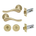 Haven Privacy Set - Unlacquered Satin Brass