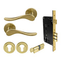 Haven Entrance Set - Unlacquered Brass