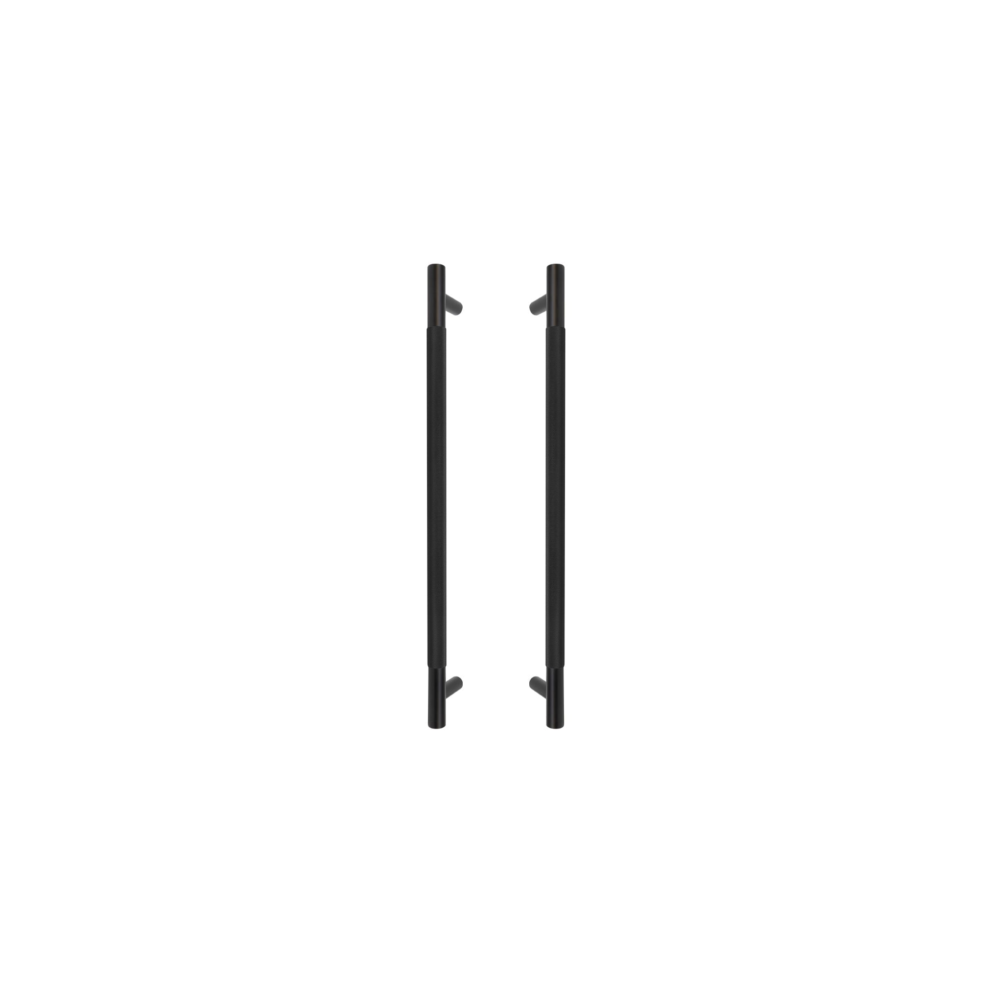 Sento Pull Handle 450mm - Diamond Knurl - Black