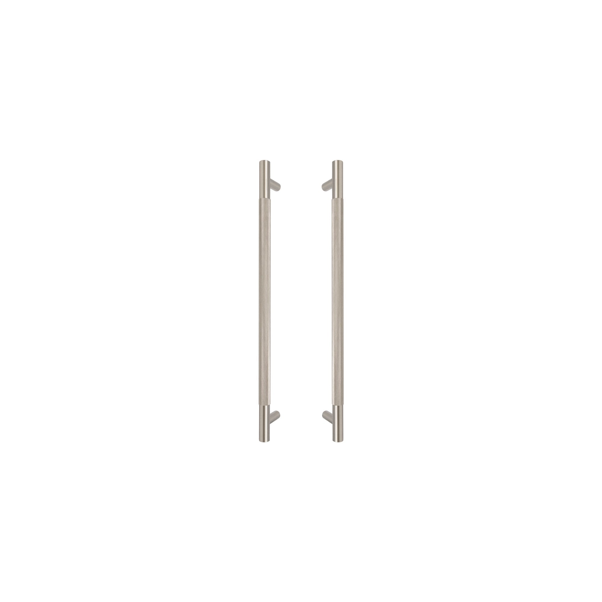 Sento Pull Handle 450mm - Diamond Knurl - Brushed Nickel