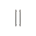 Sento Pull Handle 450mm - Diamond Knurl - Dark Roman Brass