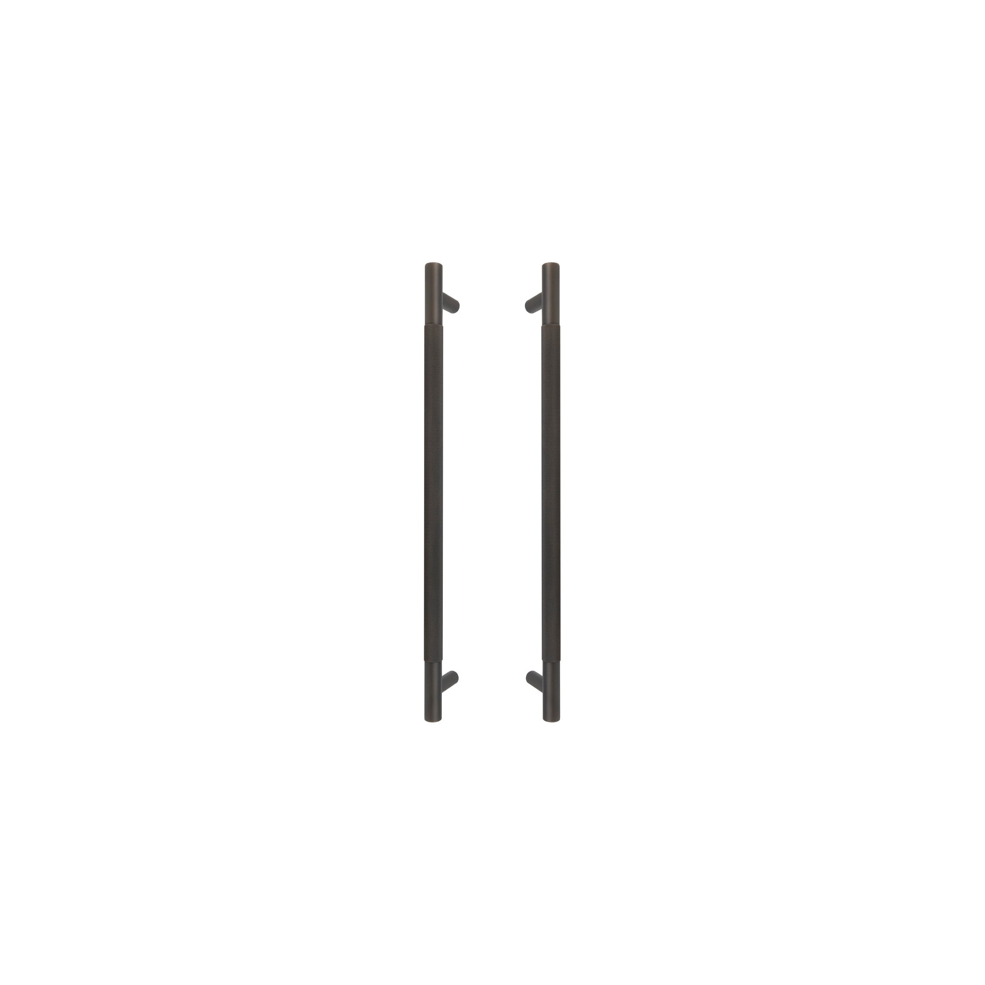 Sento Pull Handle 450mm - Diamond Knurl - Dark Roman Brass