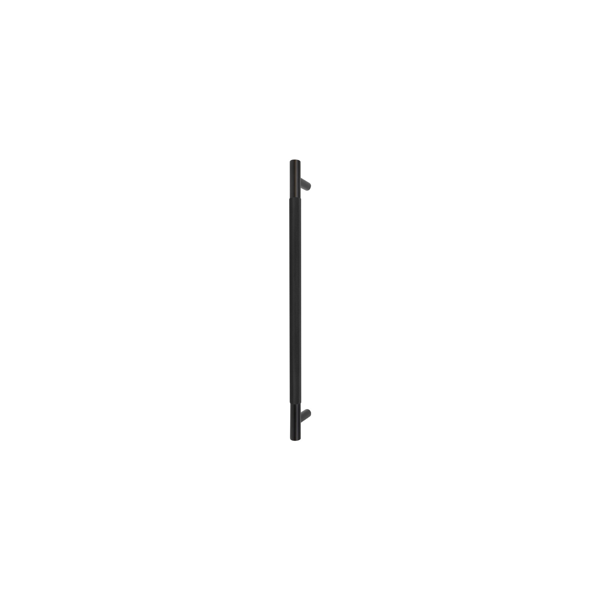 Sento Pull Handle 450mm - Diamond Knurl - Face Fixed - Black
