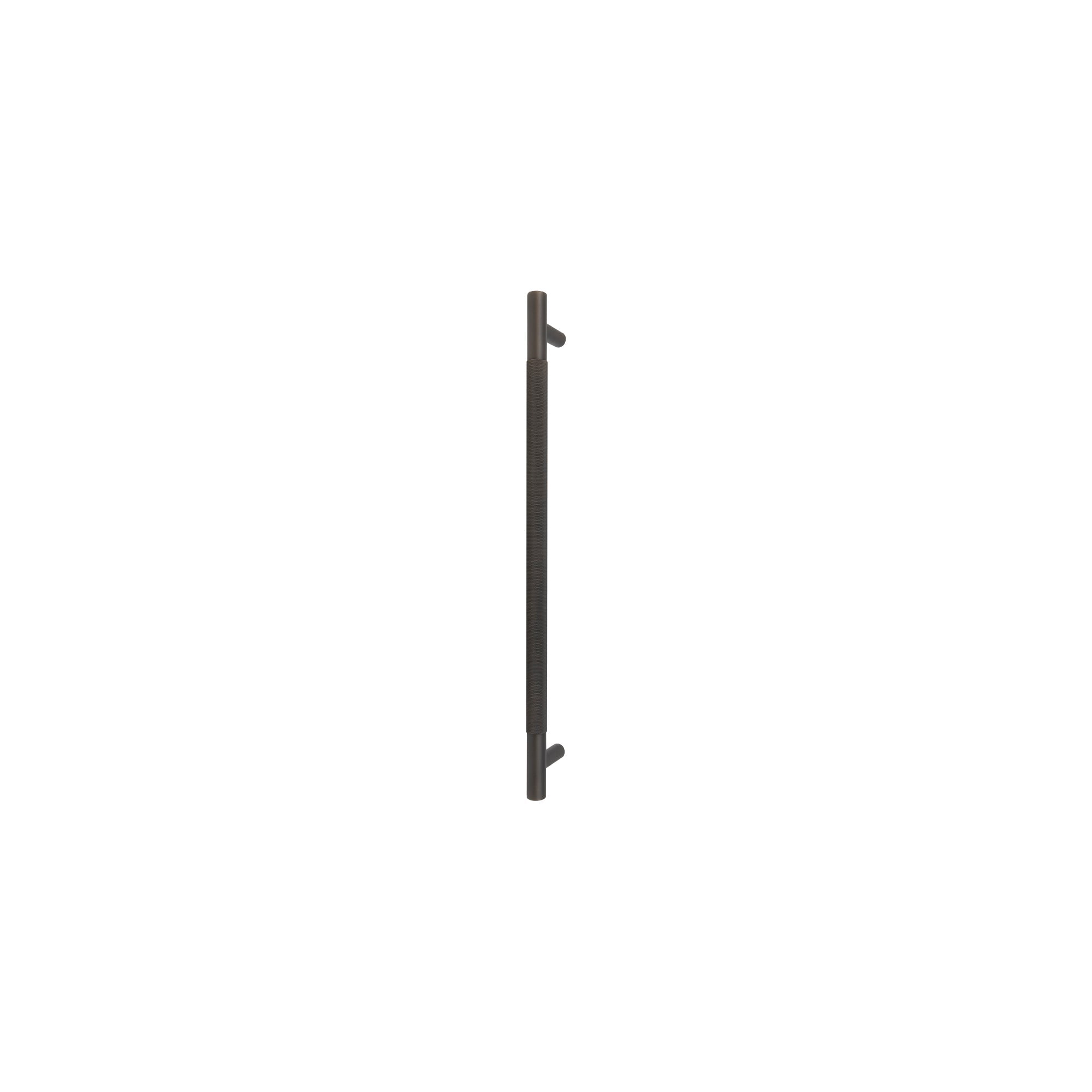 Sento Pull Handle 450mm - Diamond Knurl - Face Fixed - Dark Roman Brass
