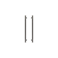 Sento Pull Handle 450mm - Diamond Knurl - Graphite Nickel