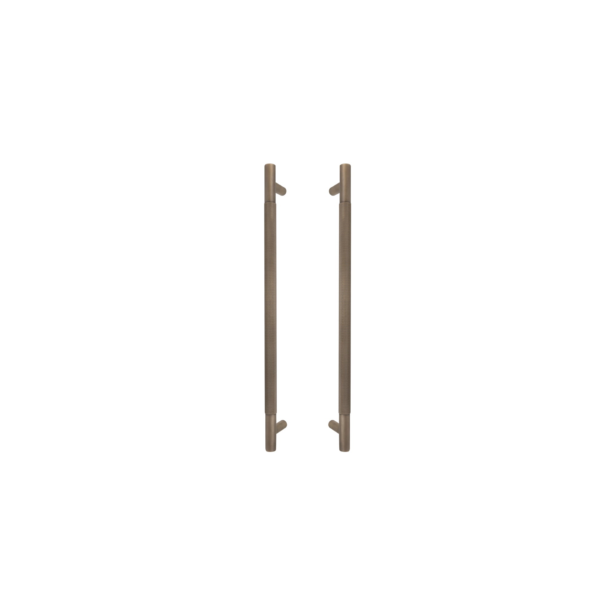 Sento Pull Handle 450mm - Diamond Knurl - Roman Brass