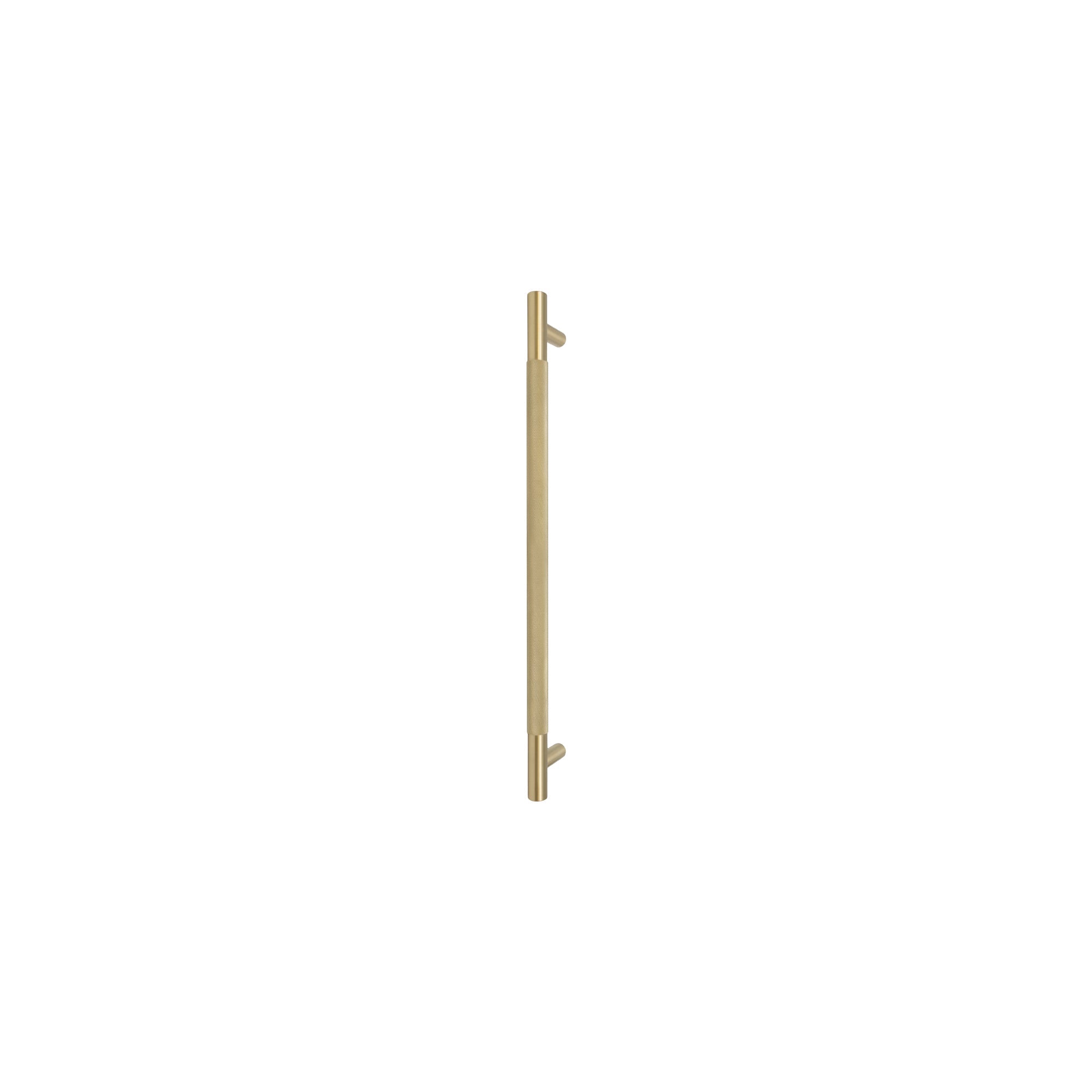 Sento Pull Handle 450mm - Diamond Knurl - Rear Fixed - Matt Satin Brass