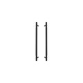 Sento Pull Handle 450mm - Linear Knurl - Black
