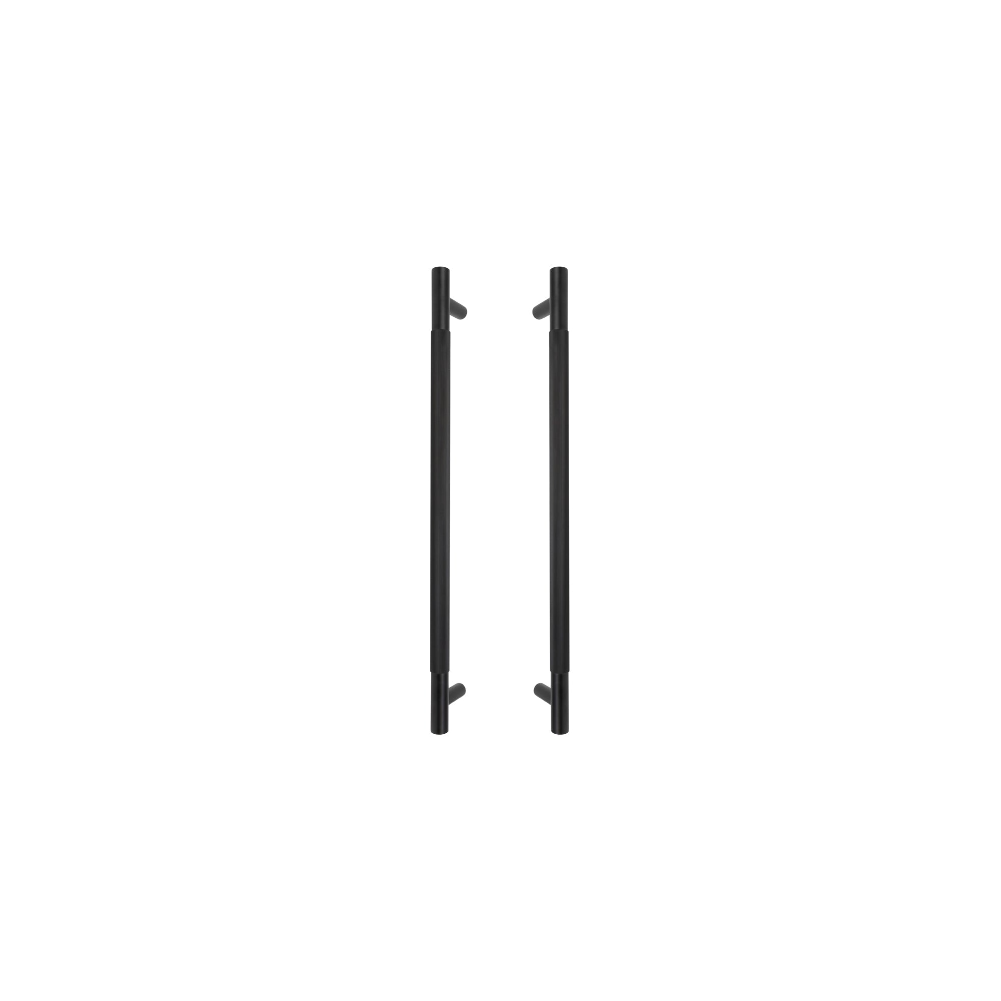 Sento Pull Handle 450mm - Linear Knurl - Black