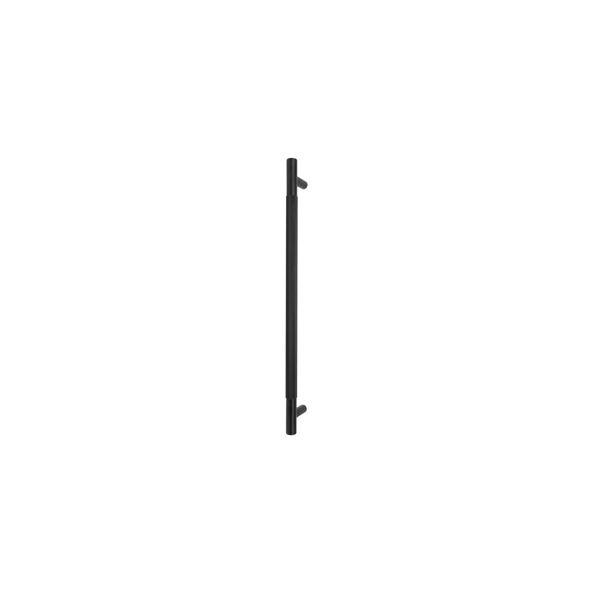Sento Pull Handle 450mm - Linear Knurl - Face Fixed - Black
