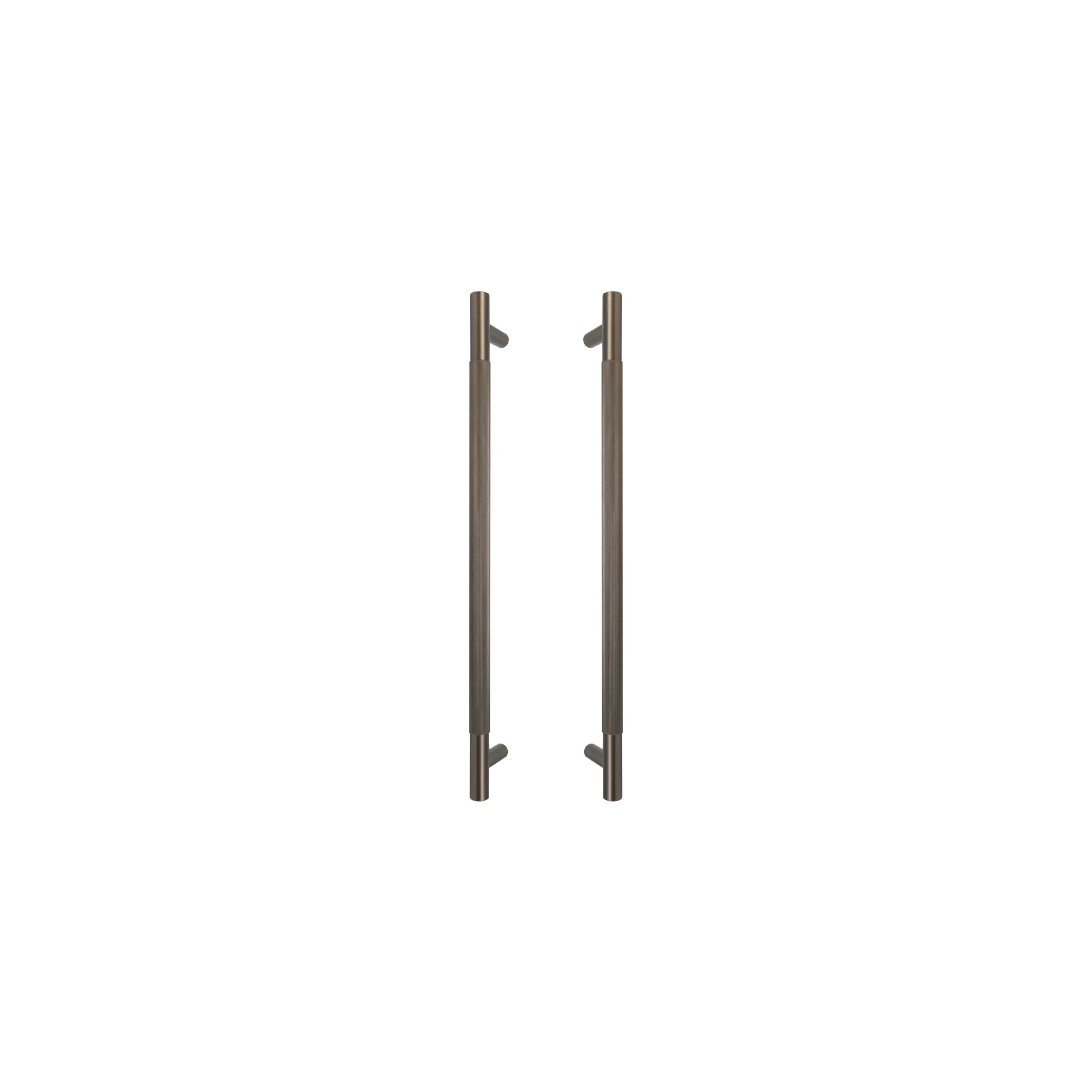 Sento Pull Handle 450mm - Linear Knurl - Graphite Nickel