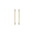 Sento Pull Handle 450mm - Linear Knurl - Matt Satin Brass