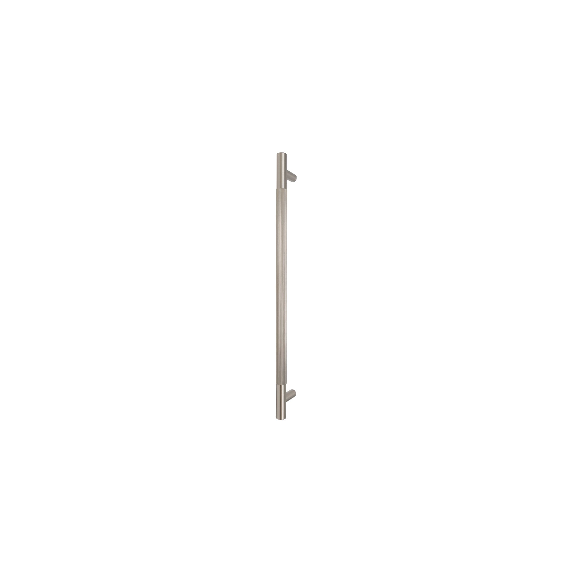 Sento Pull Handle 450mm - Linear Knurl - Rear Fixed - Brushed Nickel