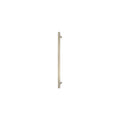 Sento Pull Handle 450mm - Linear Knurl - Rear Fixed - Unlacquered Satin Brass