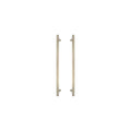 Sento Pull Handle 450mm - Linear Knurl - Unlacquered Satin Brass