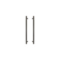 Sento Pull Handle 450mm - Plain - Dark Roman Brass
