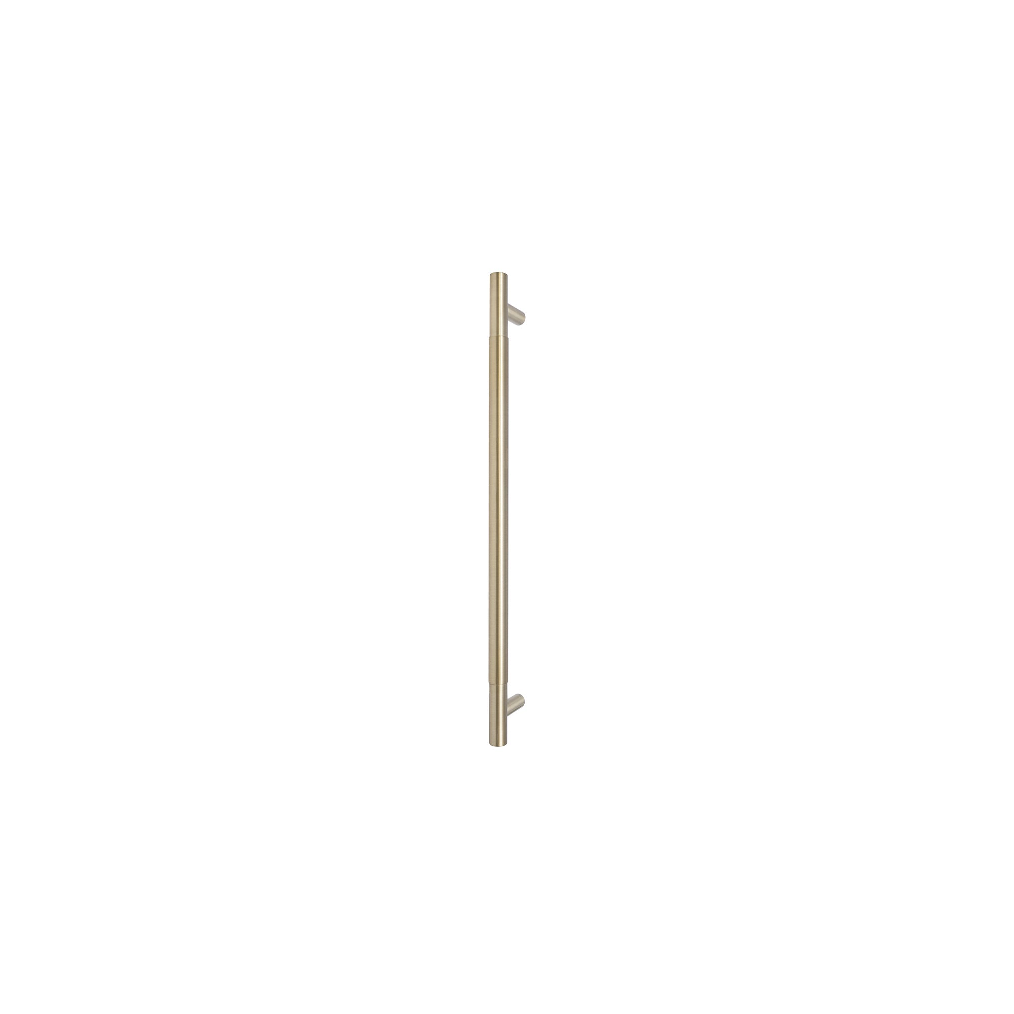 Sento Pull Handle 450mm - Plain - Face Fixed - Unlacquered Satin Brass