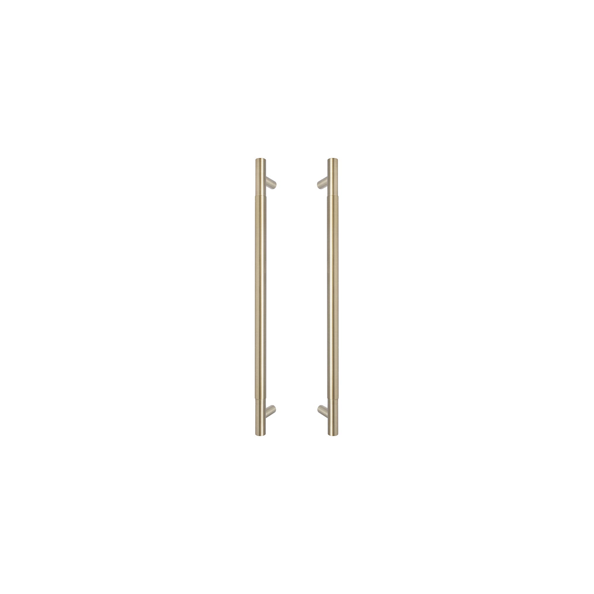 Sento Pull Handle 450mm - Plain - Unlacquered Satin Brass