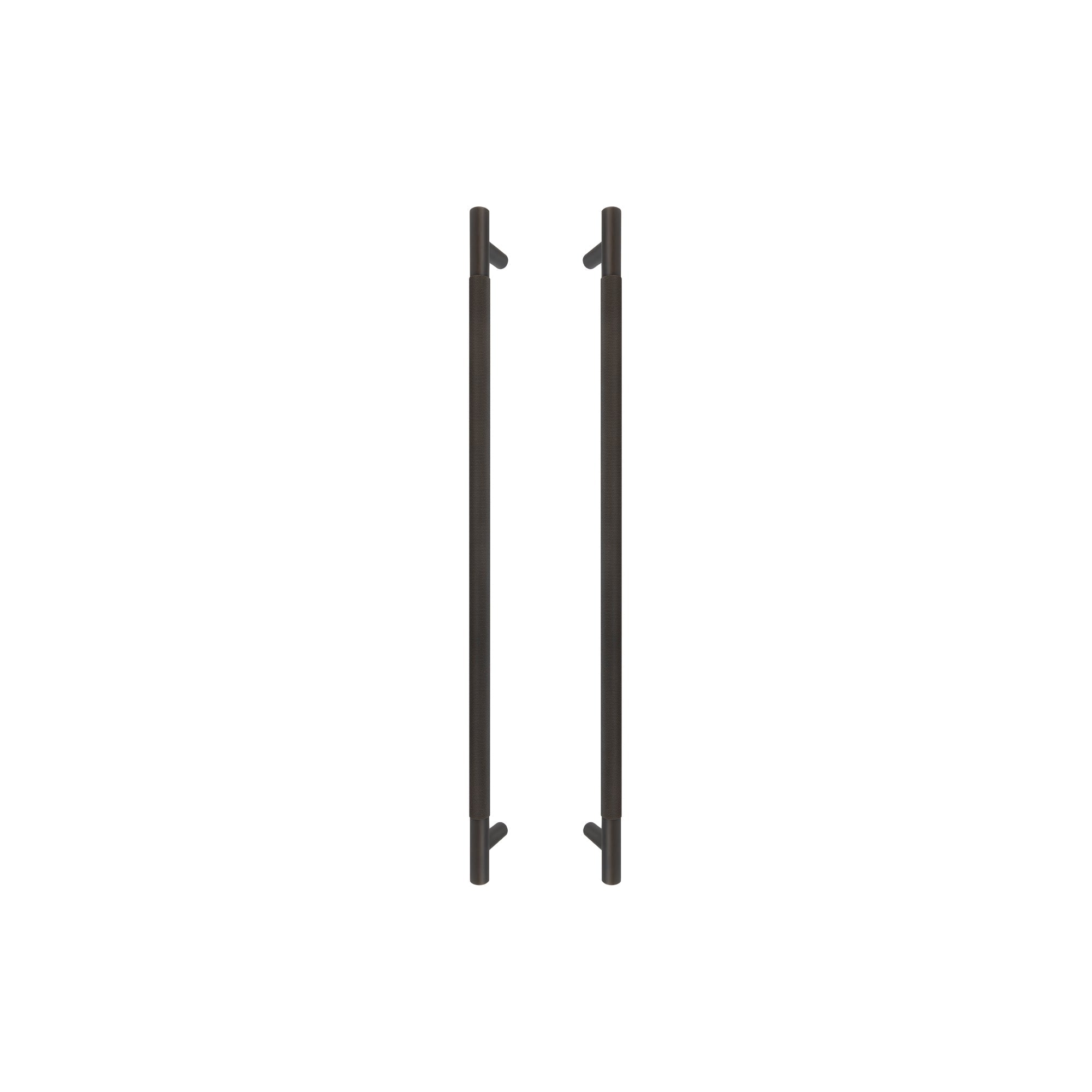 Sento Pull Handle 600mm - Diamond Knurl - Dark Roman Brass
