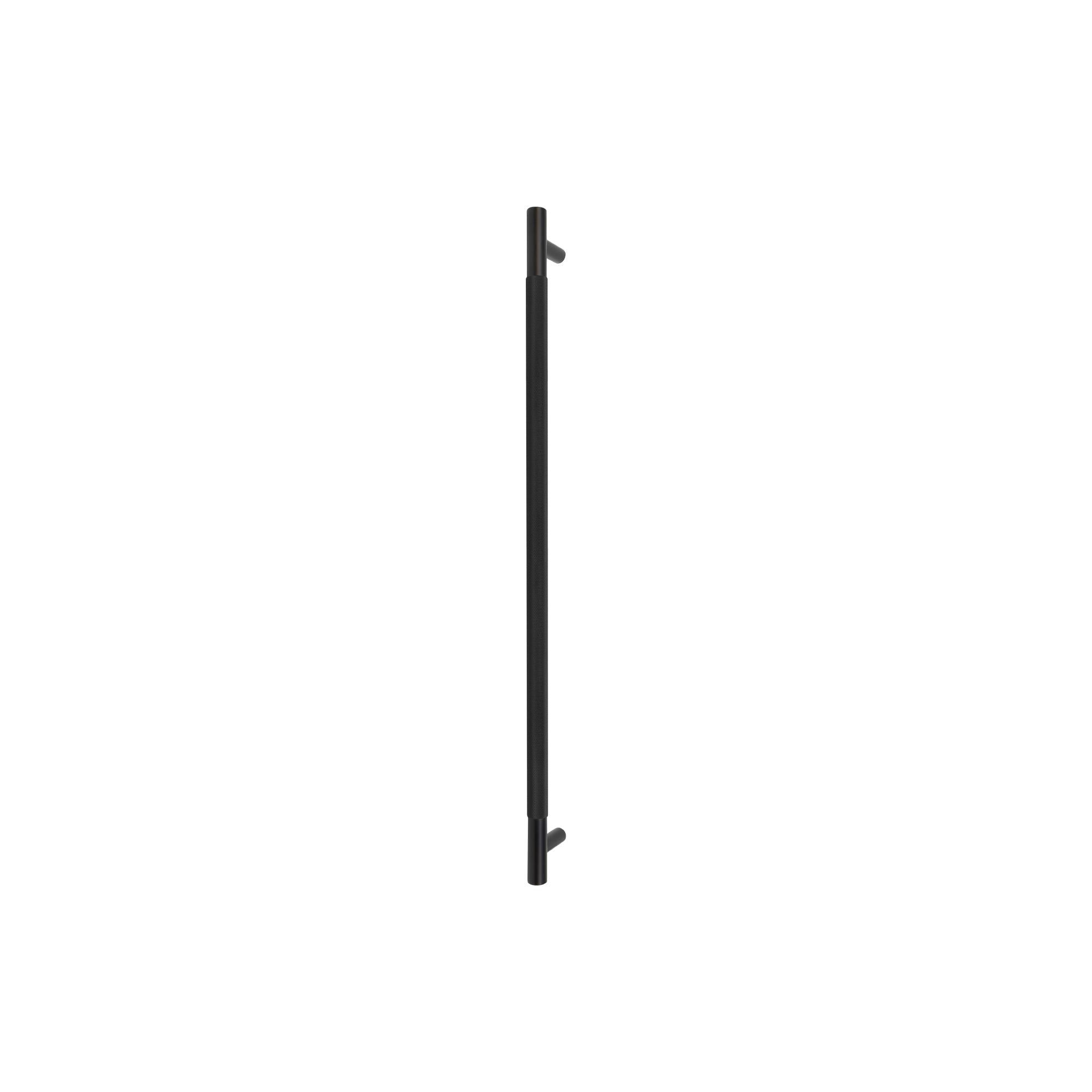 Sento Pull Handle 600mm - Diamond Knurl - Face Fixed - Black