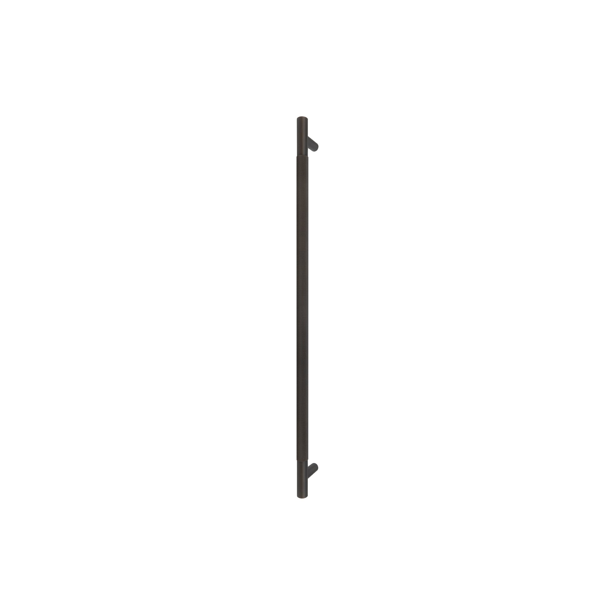 Sento Pull Handle 600mm - Diamond Knurl - Face Fixed - Dark Roman Brass