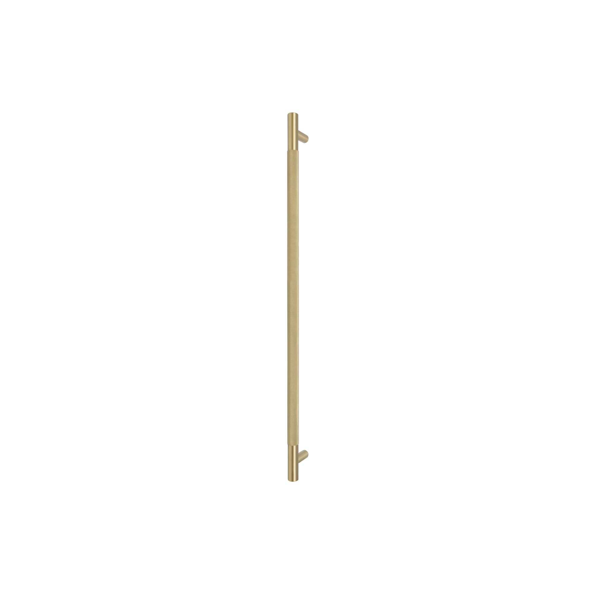 Sento Pull Handle 600mm - Diamond Knurl - Face Fixed - Matt Satin Brass