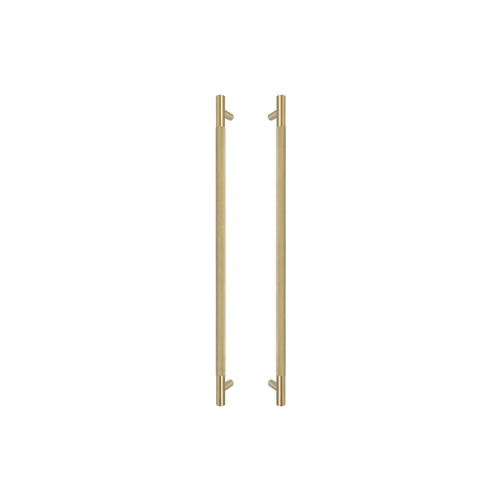 Sento Pull Handle 600mm - Diamond Knurl - Matt Satin Brass