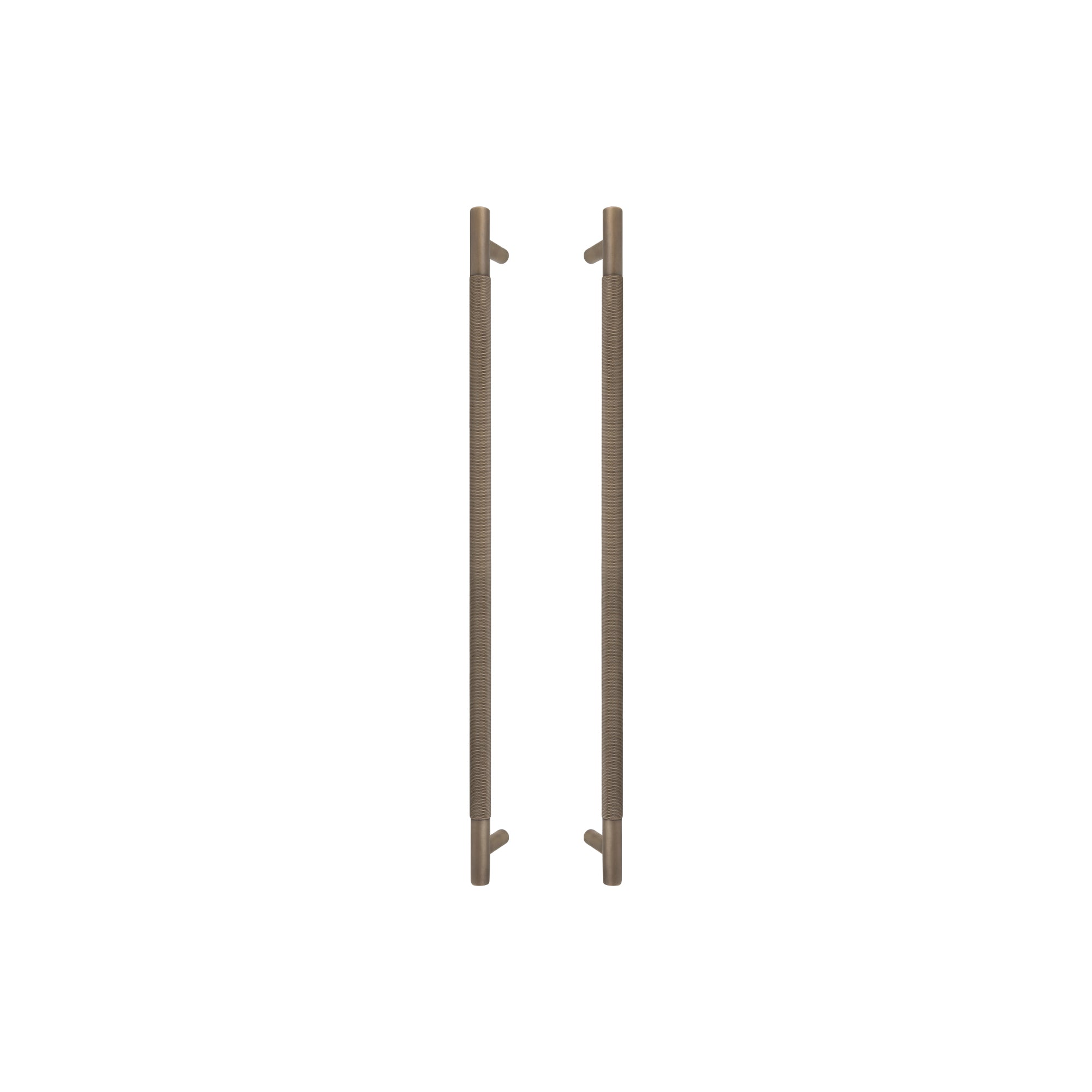 Sento Pull Handle 600mm - Diamond Knurl - Roman Brass
