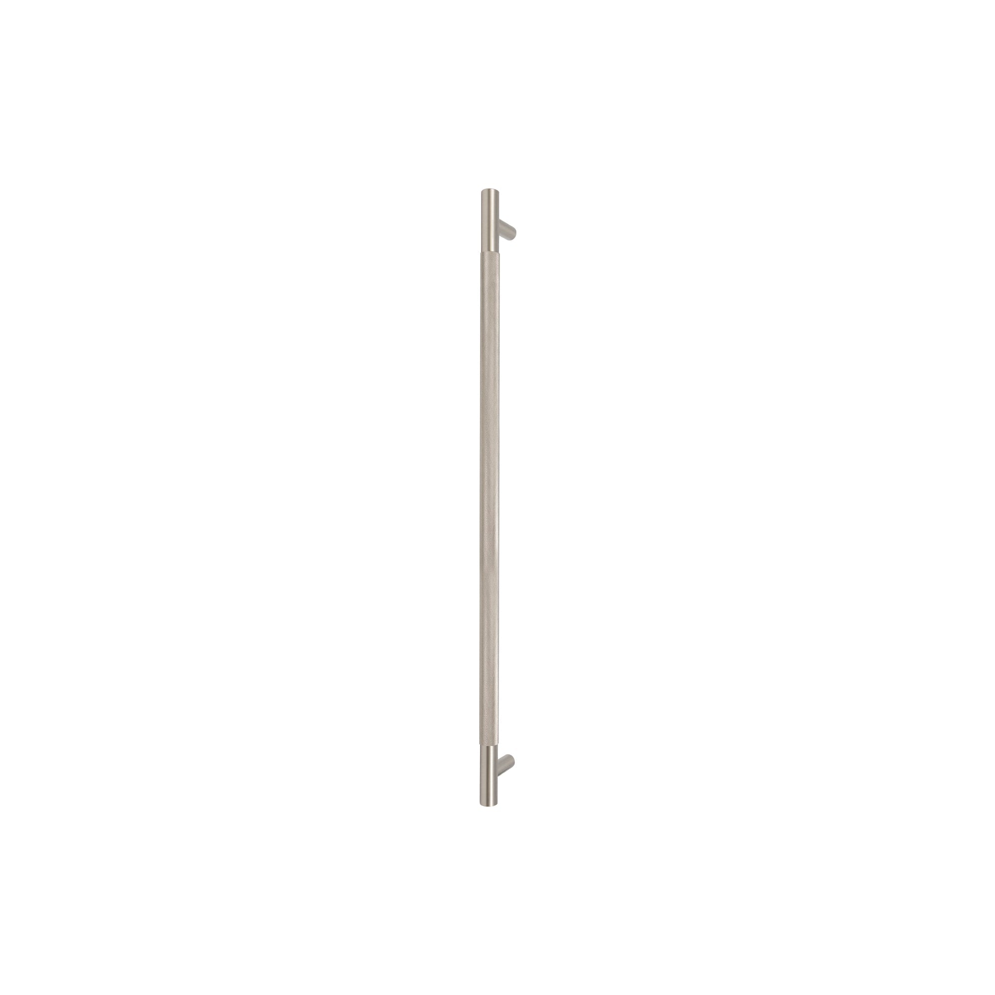 Sento Pull Handle 600mm - Diamond Knurl - Rear Fixed - Brushed Nickel