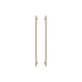 Sento Pull Handle 600mm - Diamond Knurl - Unlacquered Satin Brass