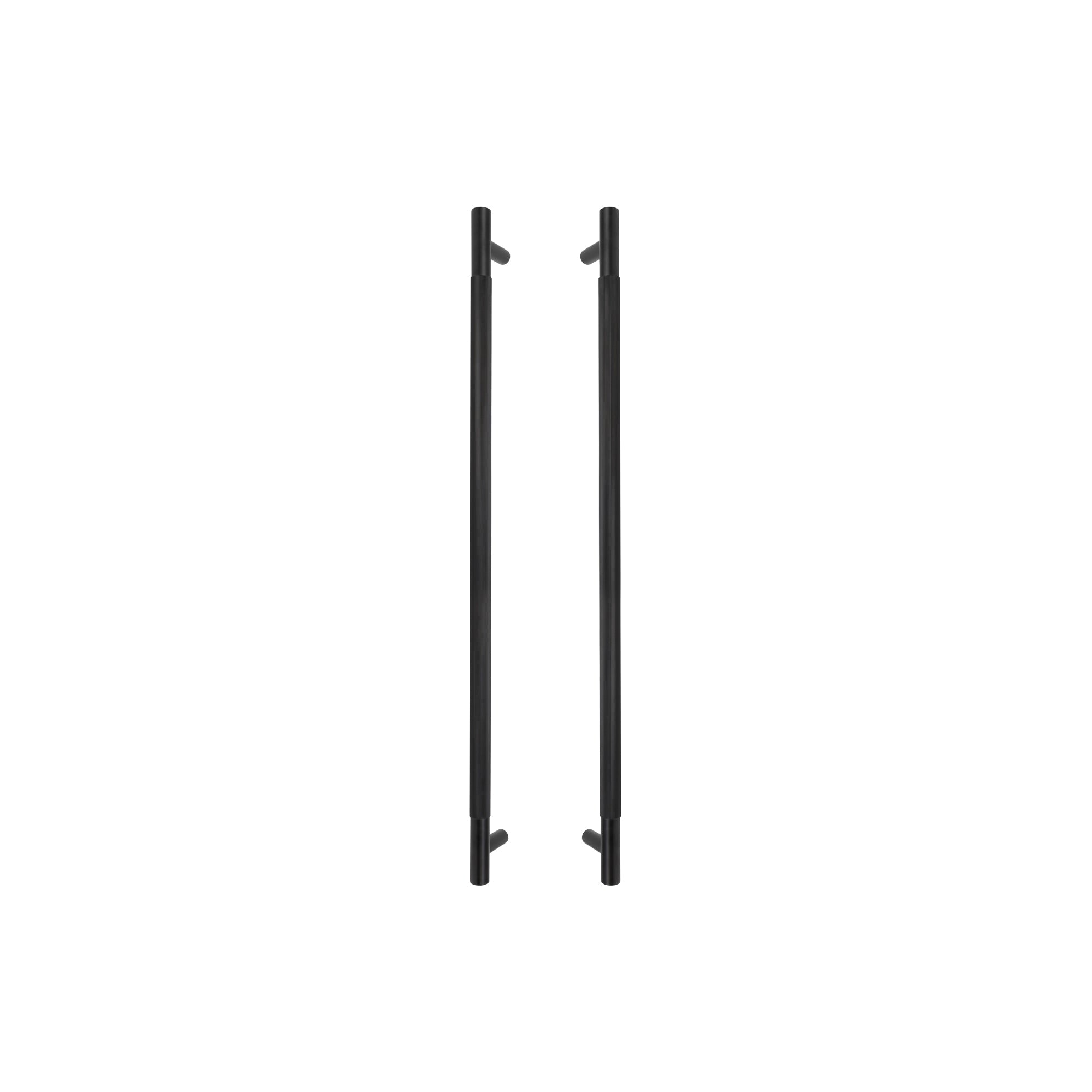 Sento Pull Handle 600mm - Linear Knurl - Black