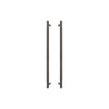 Sento Pull Handle 600mm - Linear Knurl - Dark Roman Brass