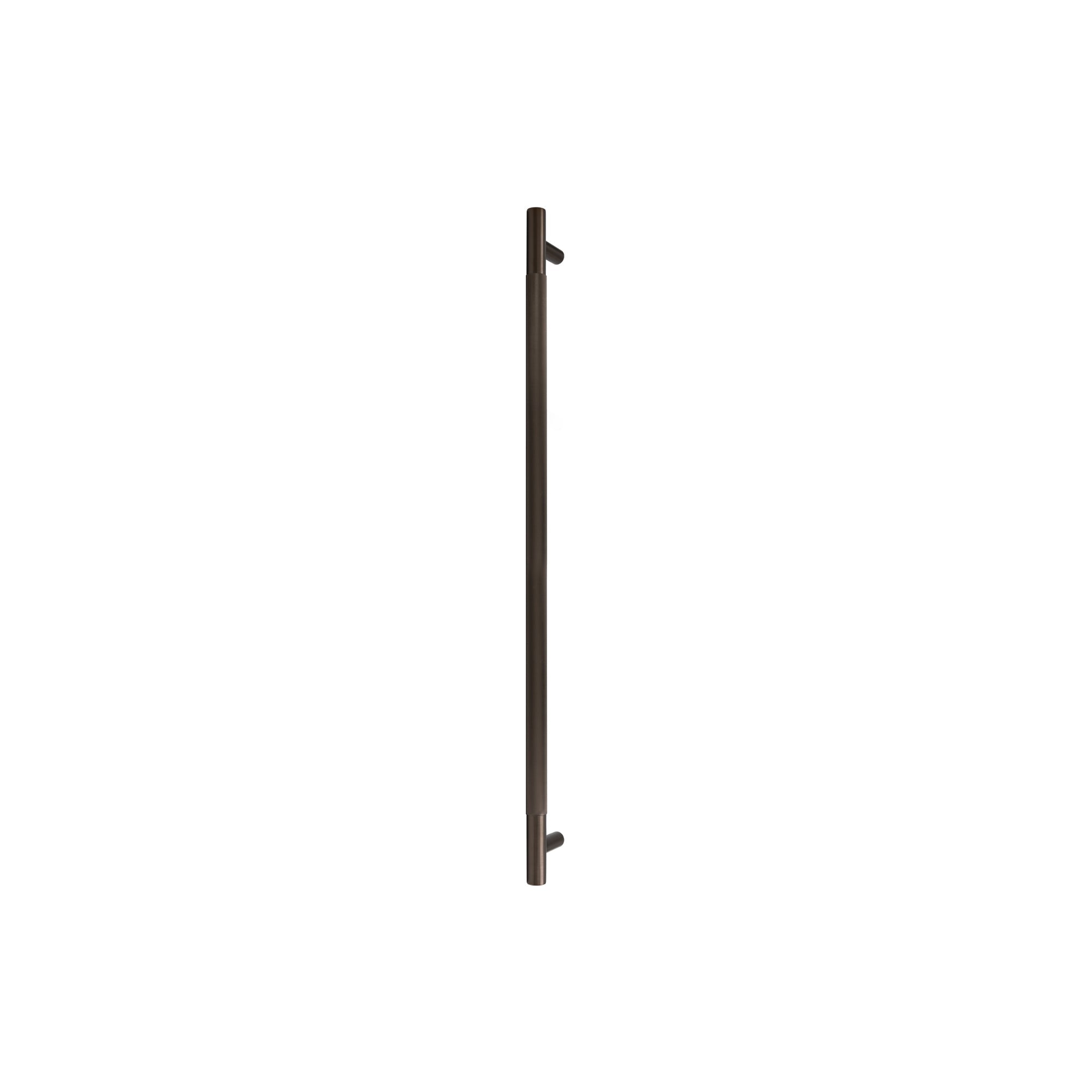 Sento Pull Handle 600mm - Linear Knurl - Face Fixed - Cocoa Bronze