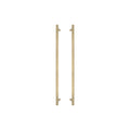 Sento Pull Handle 600mm - Linear Knurl - Matt Satin Brass