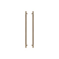 Sento Pull Handle 600mm - Linear Knurl - Roman Brass