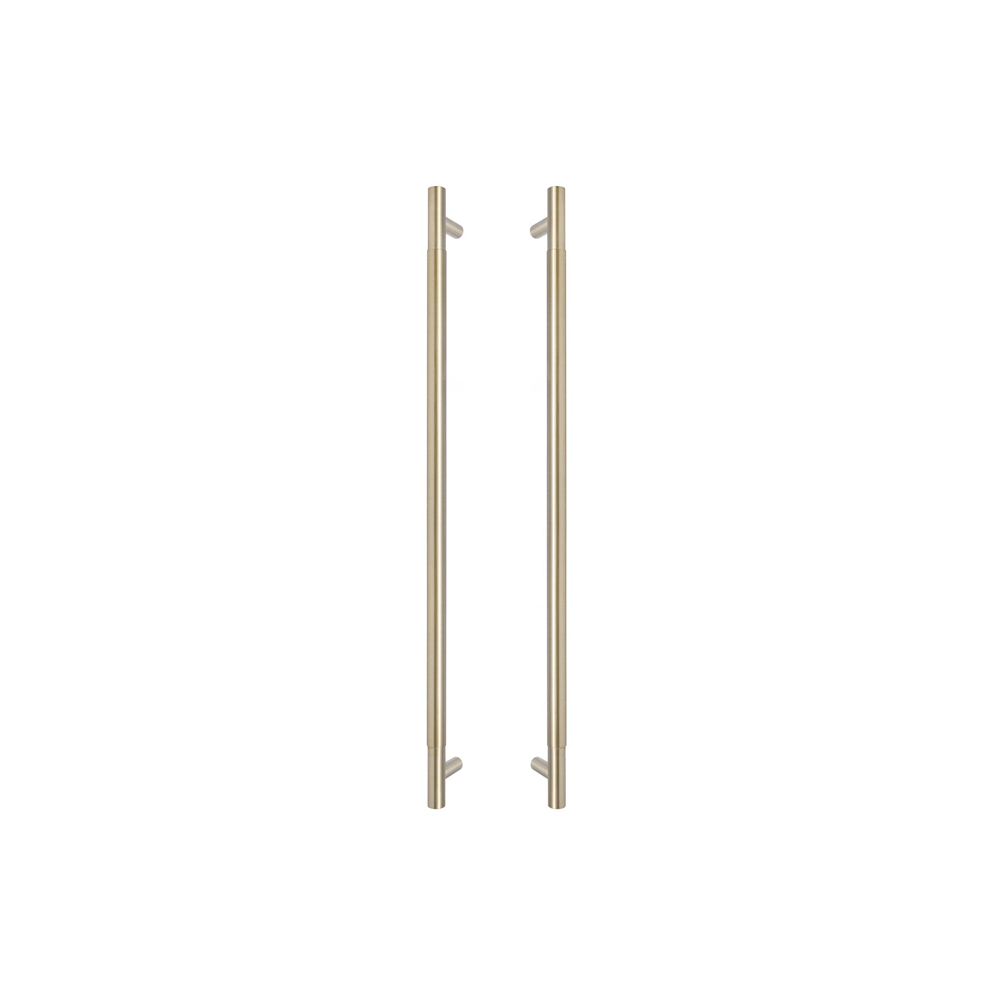 Sento Pull Handle 600mm - Plain - Unlacquered Satin Brass